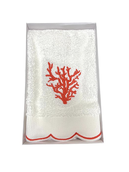 Toalha de Lavabo Linho Oceano Coral