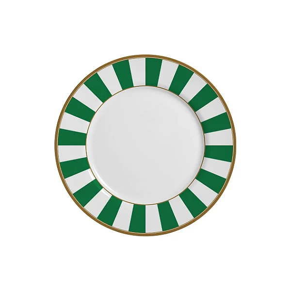 Prato Sobremesa Stripe Verde - 20cm