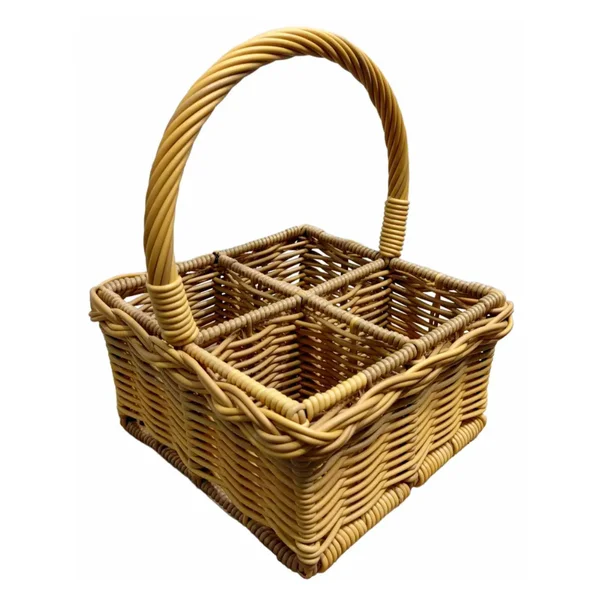 Cesta Multiuso de Vime com Alça Caramelo