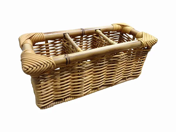 Porta Talher Ferro Bambu Caramelo