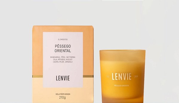 Vela Perfumada Pessêgo Oriental Elementos - 210gr