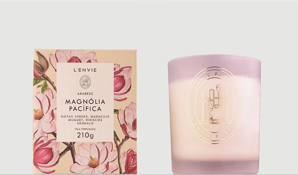 Vela Perfumada Magnolia Pacifica Arabesc - 210gr