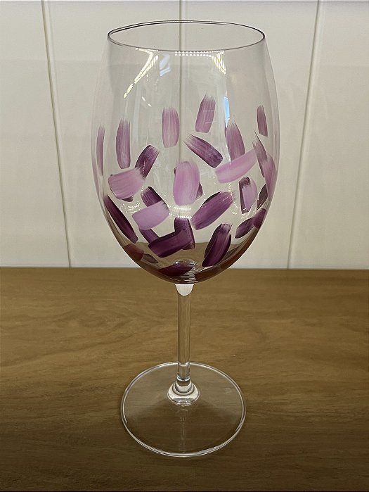 Taça de Cristal Pintada a Mão - 580ml Vinho