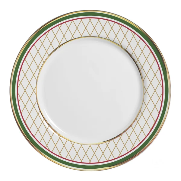 Conjunto com 6 Pratos Rasos Soldadinhos Filete Ouro Natal - 29cm