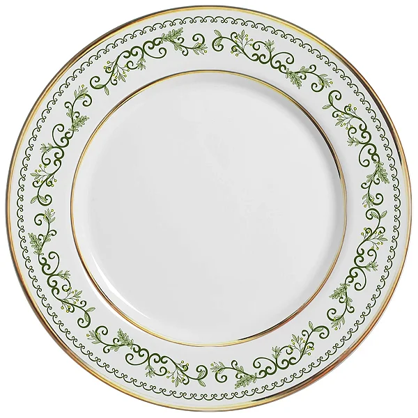 Sousplat Classic Christmas Filete Ouro Natal - 34 cm