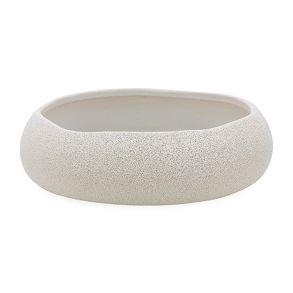 Centro de Mesa em Cerâmica Off White - 30cm