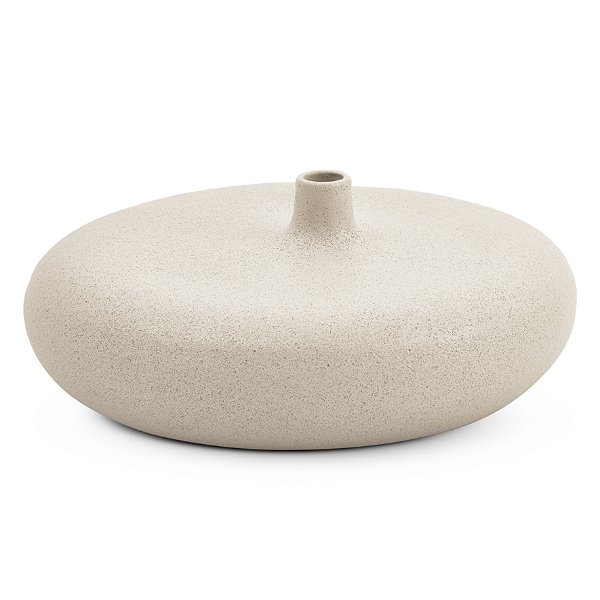 Vaso Bojudo em Cerâmica Bege - 10cm x 26cm
