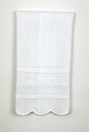 Toalha de Lavabo Linho Branco Marquesa