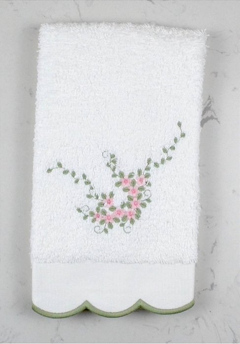 Toalha de Lavabo Felpa Flores de Anna  Rosa