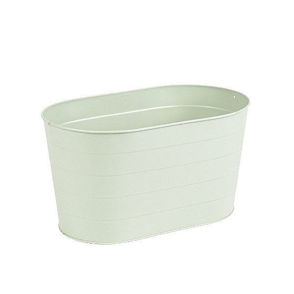 Cachepot Duplo Camadas Verde Metal - 34cm x 18cm