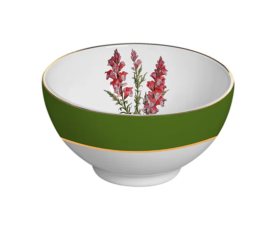 Bowl Verde com Filete ouro Boca de Leão - 400ml