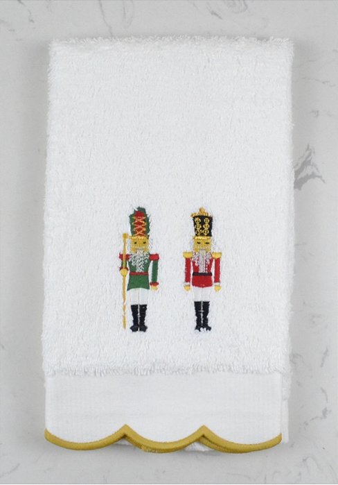 Toalha de Lavabo Felpa Quebra Nozes Natal