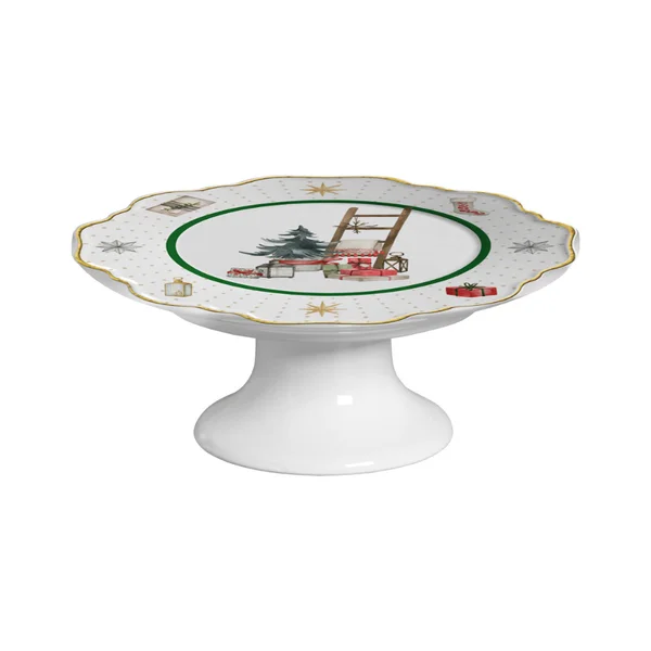 Prato de Bolo 1 Christmas Gifts Natal - 27cm
