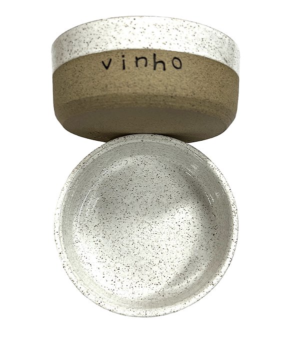 Porta Vinho em Cerâmica Branco