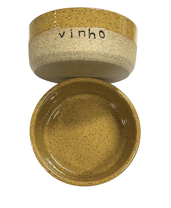 Porta Vinho em Cerâmica Ocre