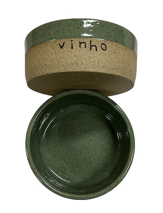 Porta Vinho em Cerâmica Verde