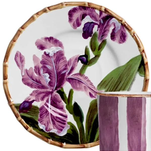 Conjunto Xícara de Café com Pires Orquidee Lilas - 4 Unidades