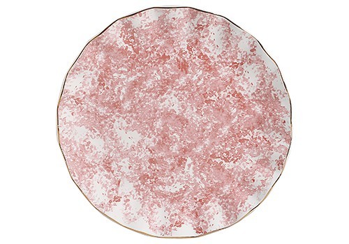 Sousplat com Filete Ouro Ypê Rosa - 33cm