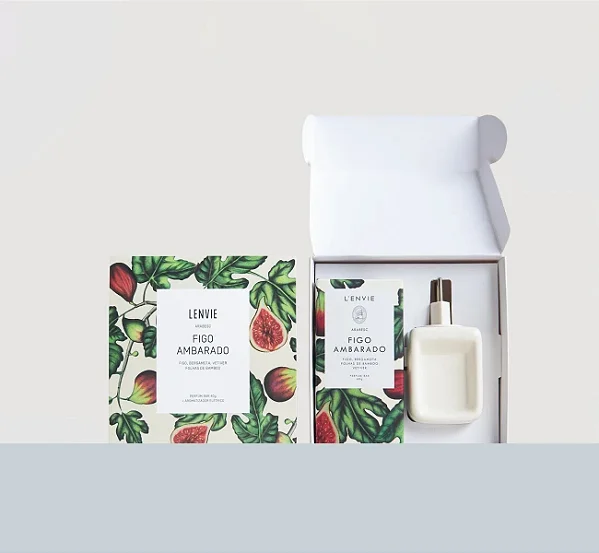 Kit Difusor Elétrico e Barra de Cera Figo Ambarado 40gr - Arabesc
