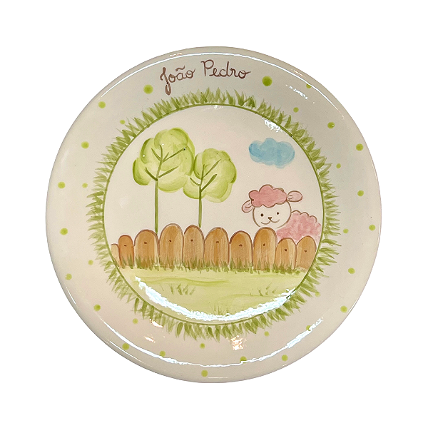 Prato Sobremesa em Cerâmica Fazendinha