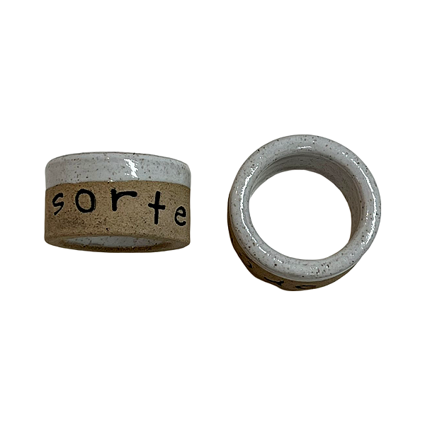 Porta Guardanapo em Cerâmica Sorte