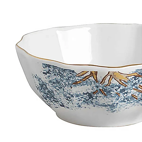 Bowl com Filete Ouro Ype Azul - 16cm