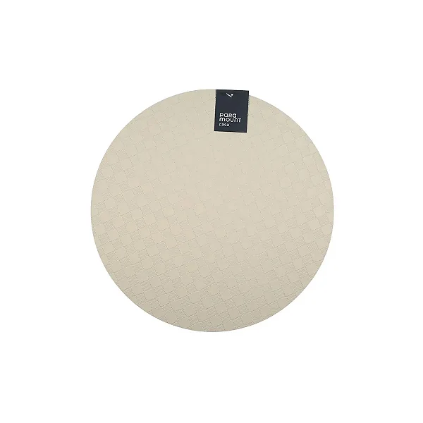 Jogo Americano Redondo Premium Cube Areia - 38cm