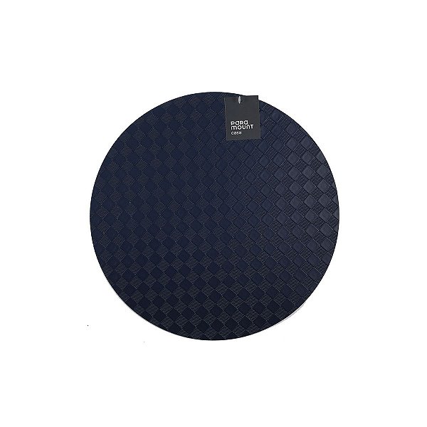 Jogo Americano Redondo Premium Cube Azul Navy - 38cm