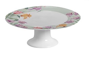 Porta Torta com Pé Miss Lily Páscoa - 33cm