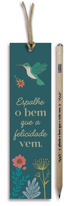 Lápis Semente + Marca Páginas | PASSARINHOS - Cartões Gigantes