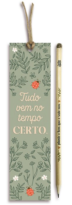 Lápis Semente + Marca Páginas | JOANINHA - Cartões Gigantes