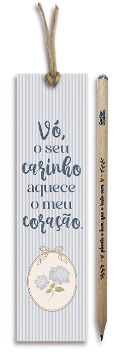 Lápis Semente + Marca Páginas | VO - Cartões Gigantes
