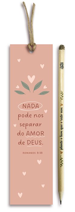 Lápis Semente + Marca Páginas | RELIGIOSO I- Cartões Gigantes