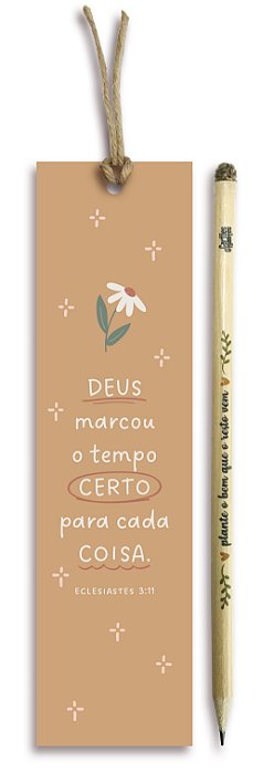 Lápis Semente + Marca Páginas | RELIGIOSO - Cartões Gigantes