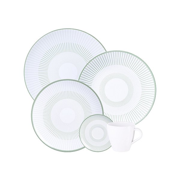 Aparelho de Jantar Lineare em Porcelana Decorada - 20 Peças