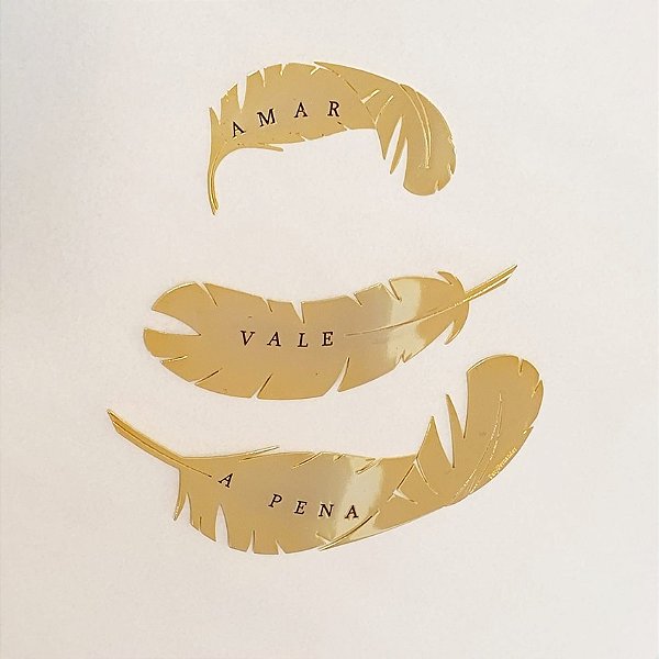 Conjunto de Placas Decorativas para Parede AMAR VALE A PENA