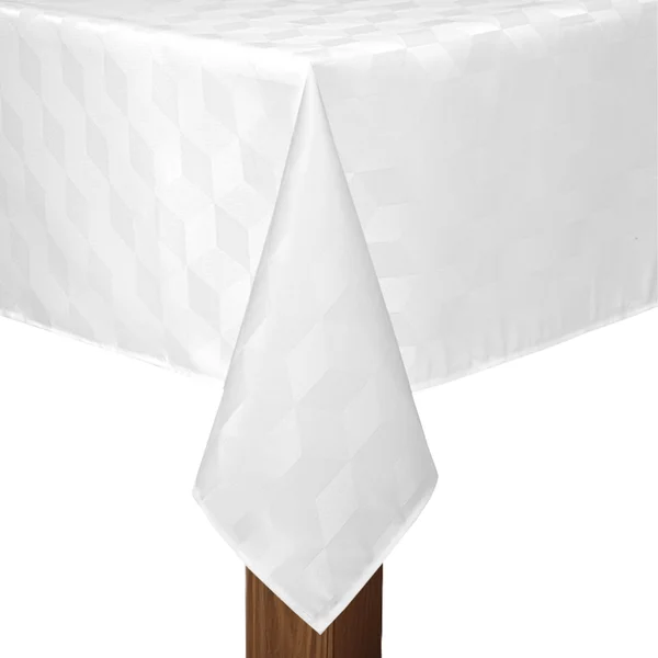 Toalha de Mesa Versatile Aretha Quadrada Branca - 2,20m x 2,20m - 8 Lugares
