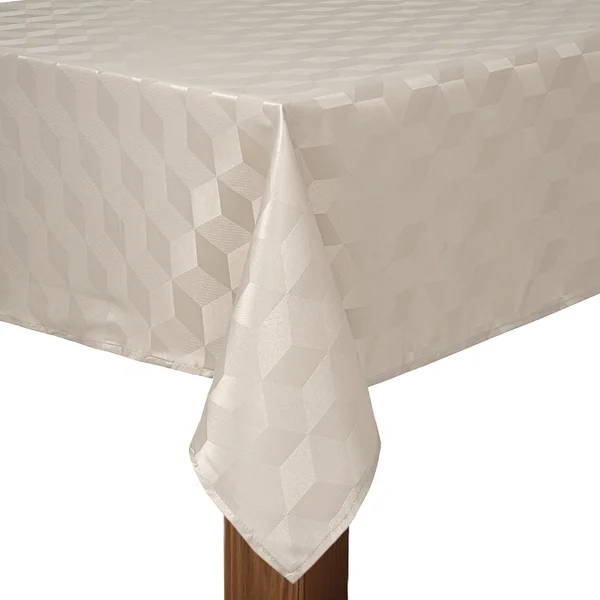 Toalha de Mesa Versatile Aretha Quadrada Taupe - 2,20m x 2,20m - 8 Lugares