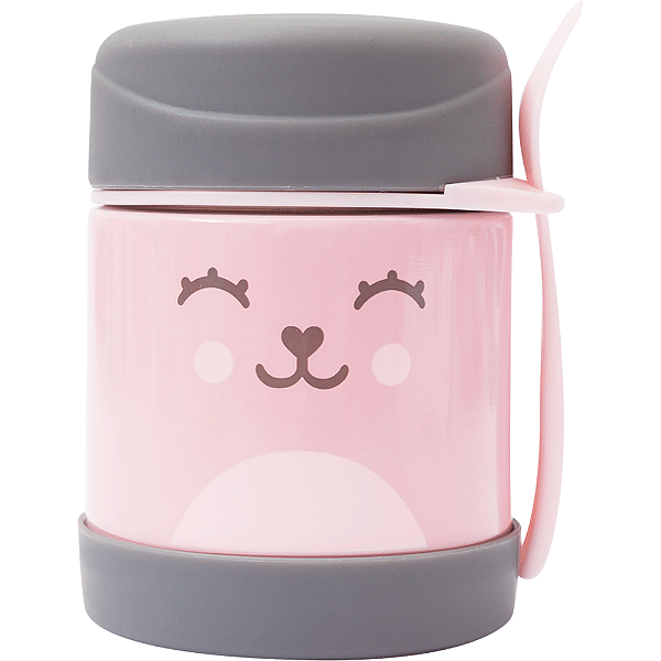 Pote Térmico com Colher Gumy Rosa