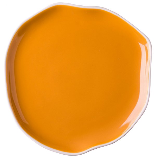 Conjunto Prato Raso Conceito Amarelo / Branco Fosco - 4 Unidades