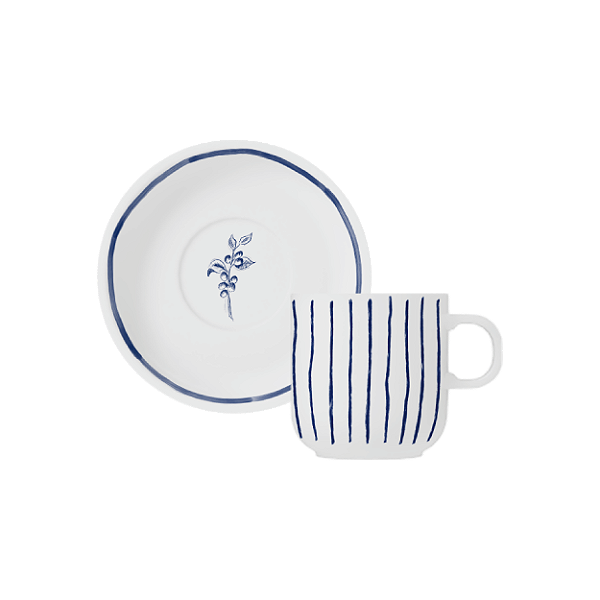 Conjunto Xícara de Café com Pires "No Fundo do Prato" - 6 Unidades