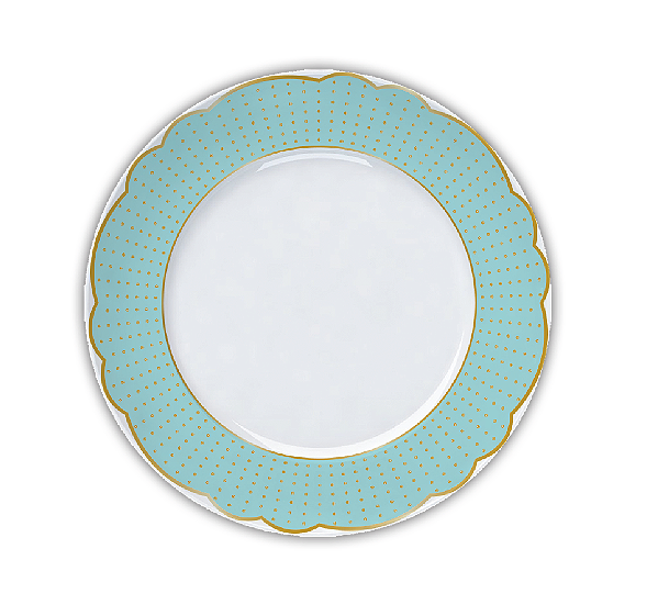 Conjunto Prato Sobremesa Versa Royal Tiffany - 6 Unidades