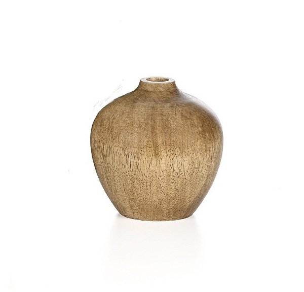Garrafa / Vaso de Madeira P - 13cm x 13cm