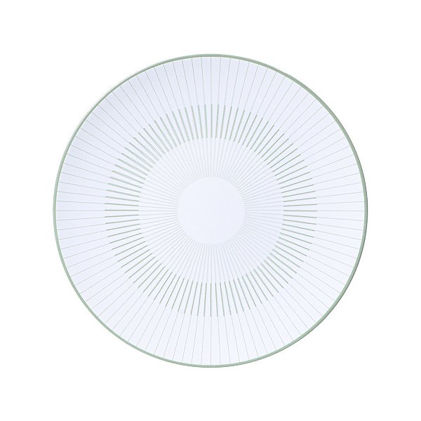 Prato Raso Lineare em Porcelana Decorada - 25 cm