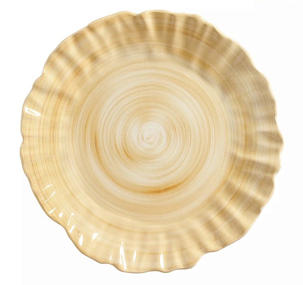 Conjunto 6 Pratos Rasos Amarelo - 28cm