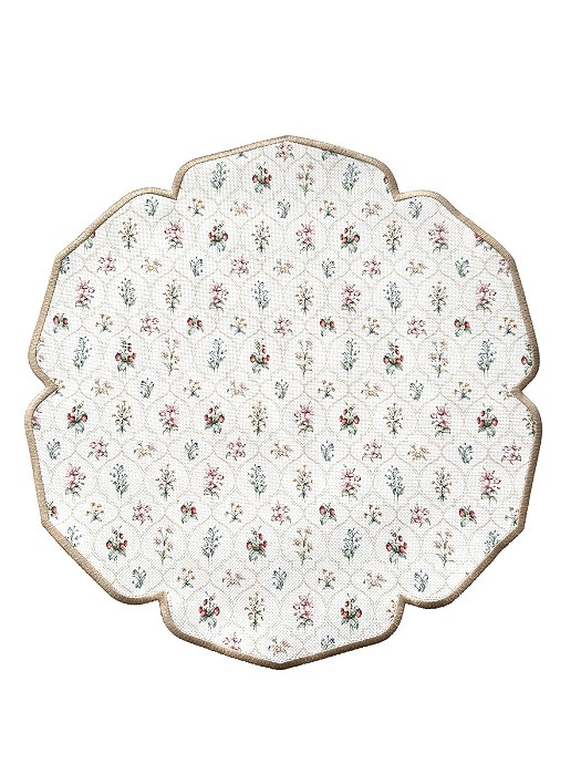 Conjunto 2 Jogos Americanos Redondo Impermeável Dupla Face Pink Flowers - 44cm