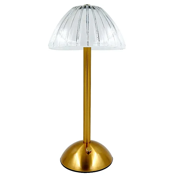 Luminária de Mesa LED Cristal - 30cm x 15cm