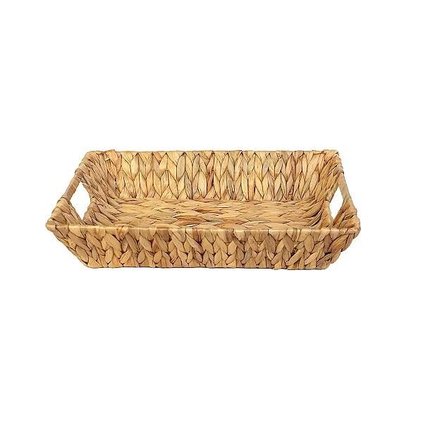 Cesto de Fibra Natural Seagrass com Alça - 38cm x 29cm x 9cm