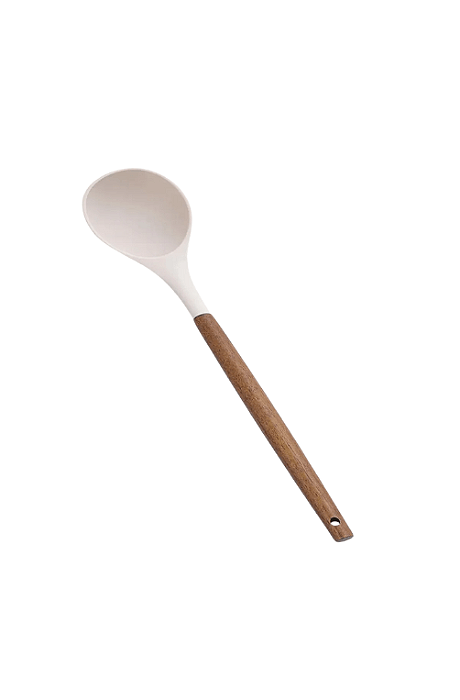 Colher de Silicone com Cabo de Madeira - 34cm