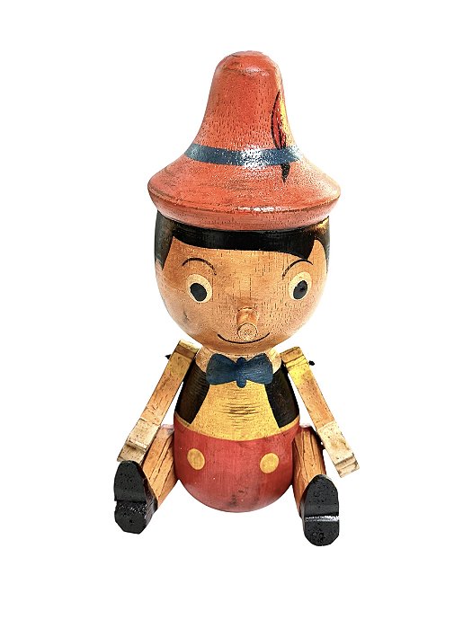Pinóquio Articulado em Madeira Decorativo - 24cm